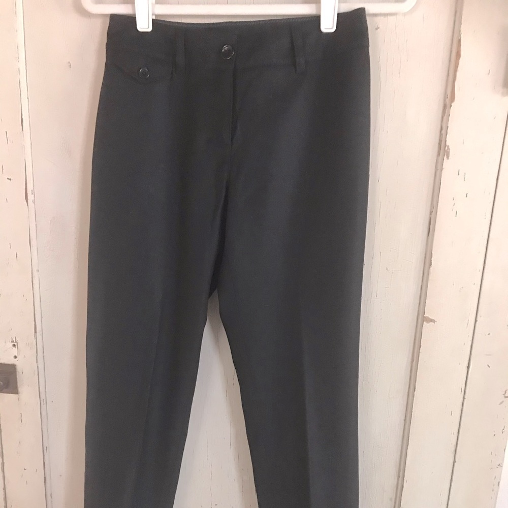 Boden black wool straight leg pants